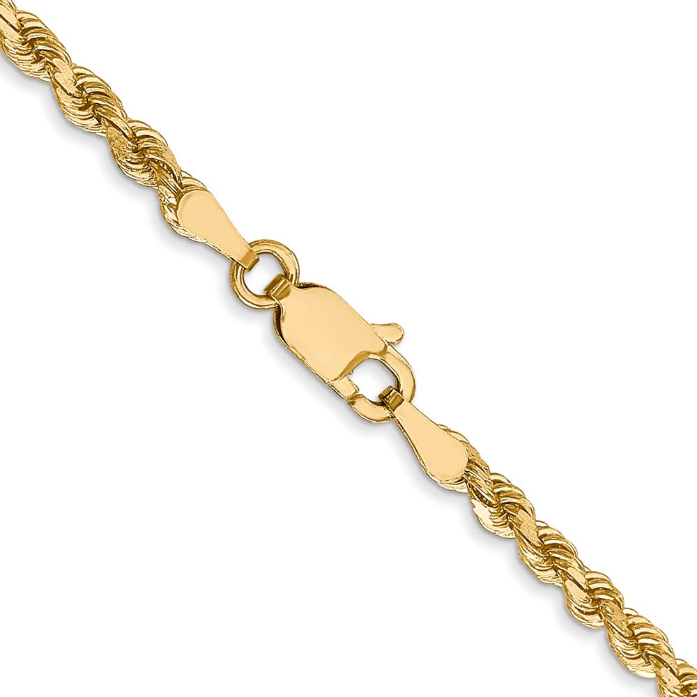 14K White Gold 2.75mm Diamond-Cut Rope Chain