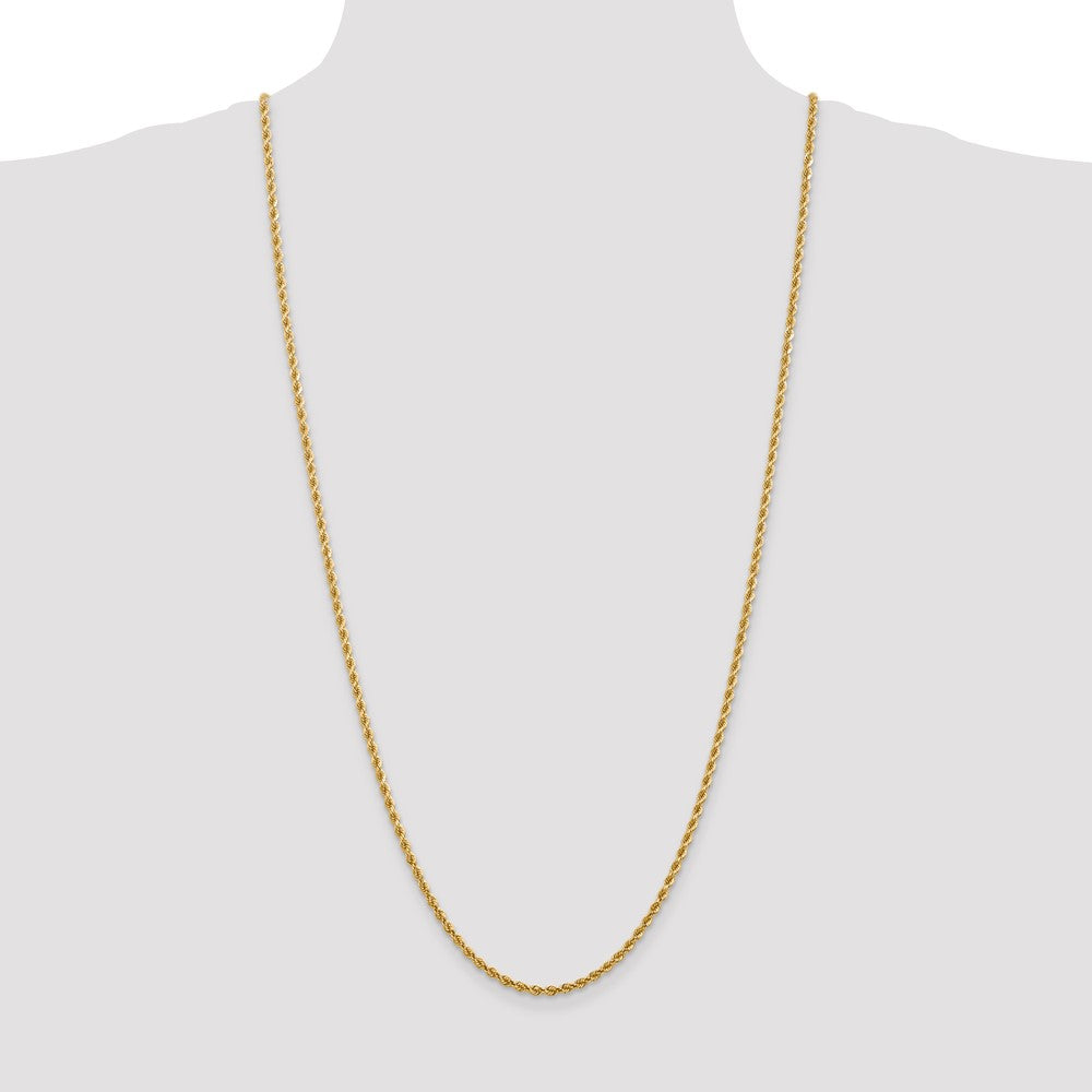 14K White Gold 2.75mm Diamond-Cut Rope Chain