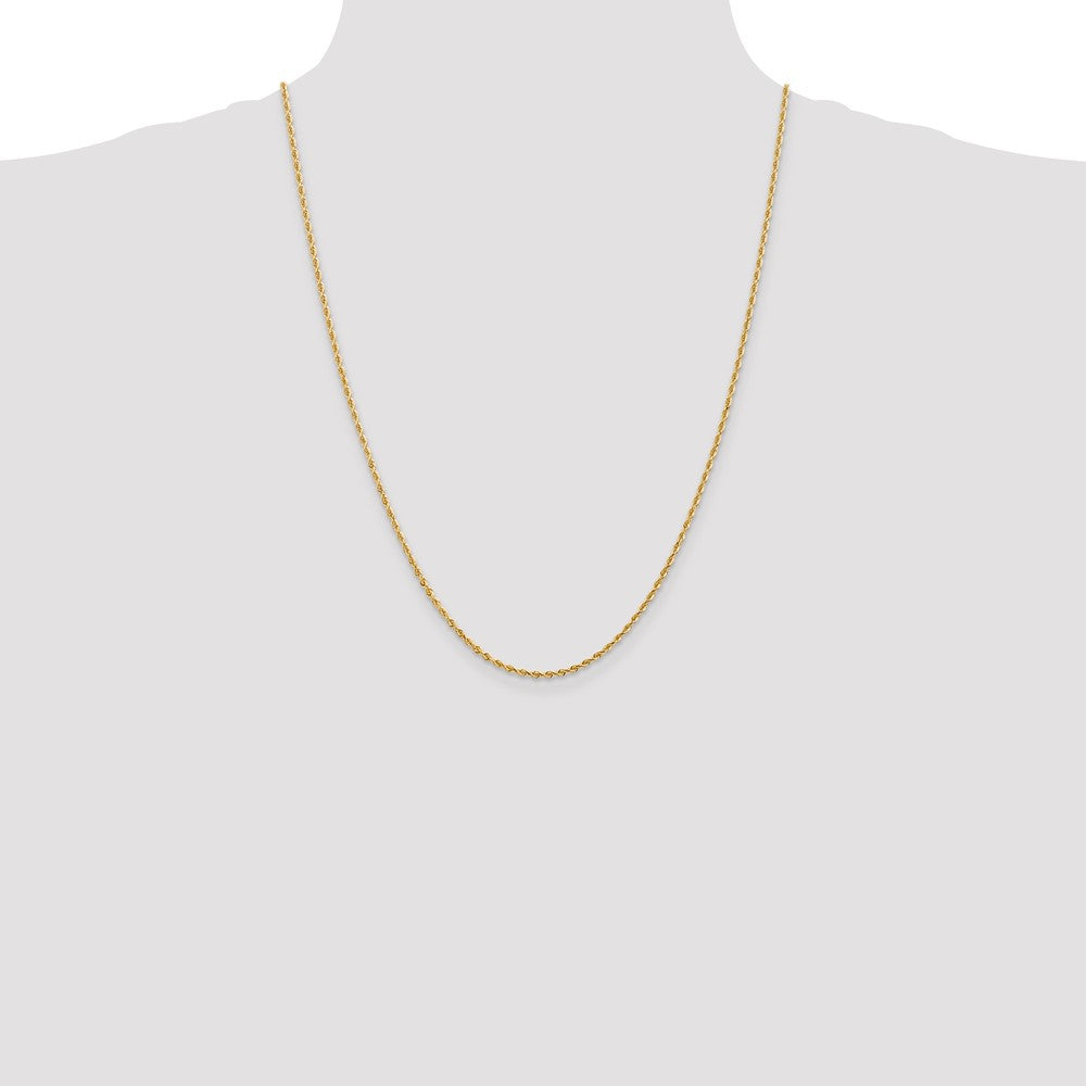 14k 2.00mm Diamond-Cut Lightweight Rope Chain