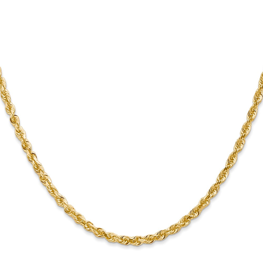 14k 3.0mm Diamond-Cut Lightweight Rope Chain