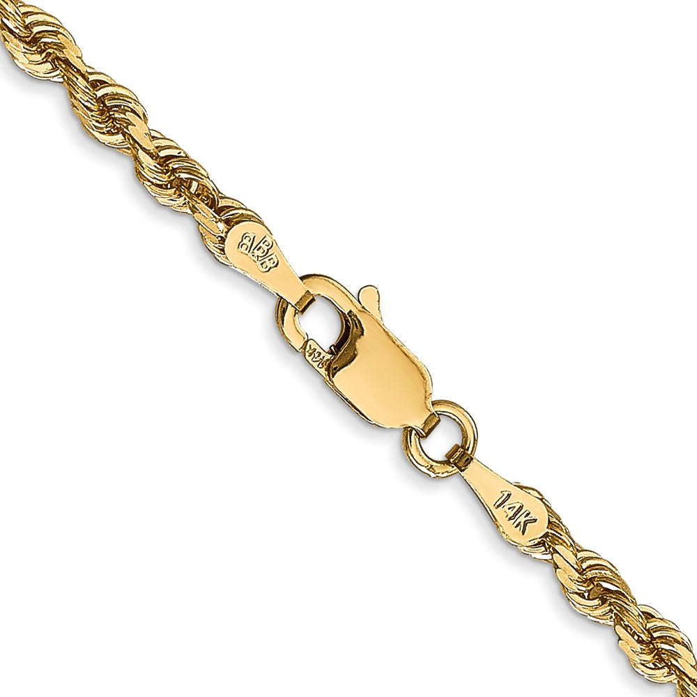 14k 3.0mm Diamond-Cut Lightweight Rope Chain