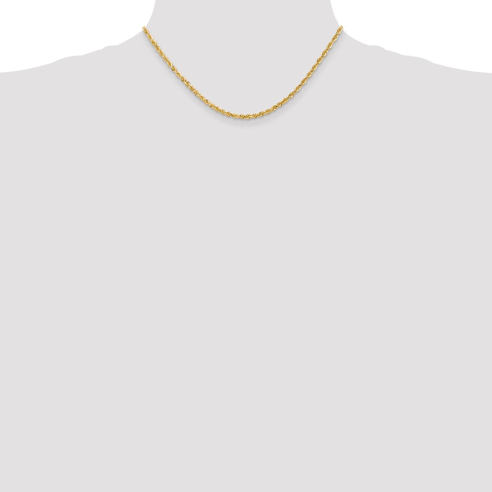 14k 3.0mm Diamond-Cut Lightweight Rope Chain