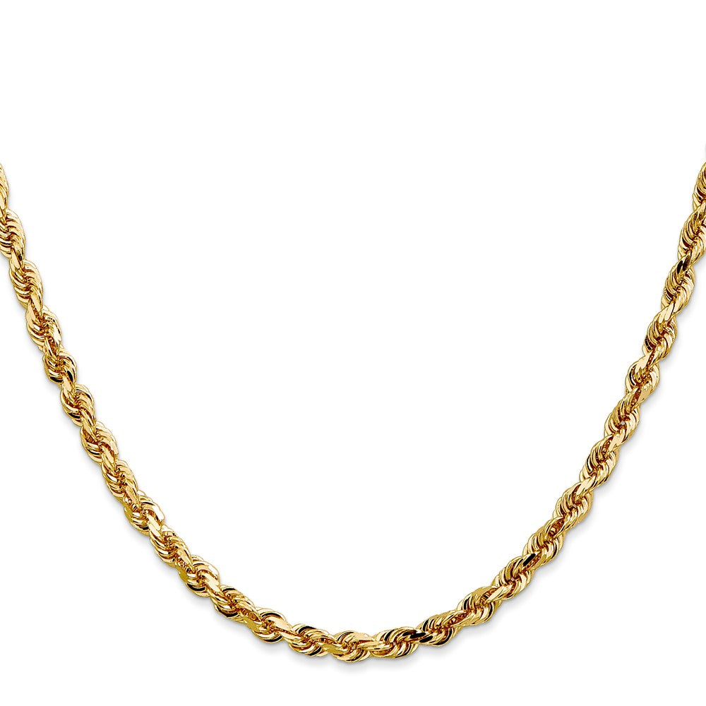 14k 4mm Diamond-Cut Lightweight Rope Chain
