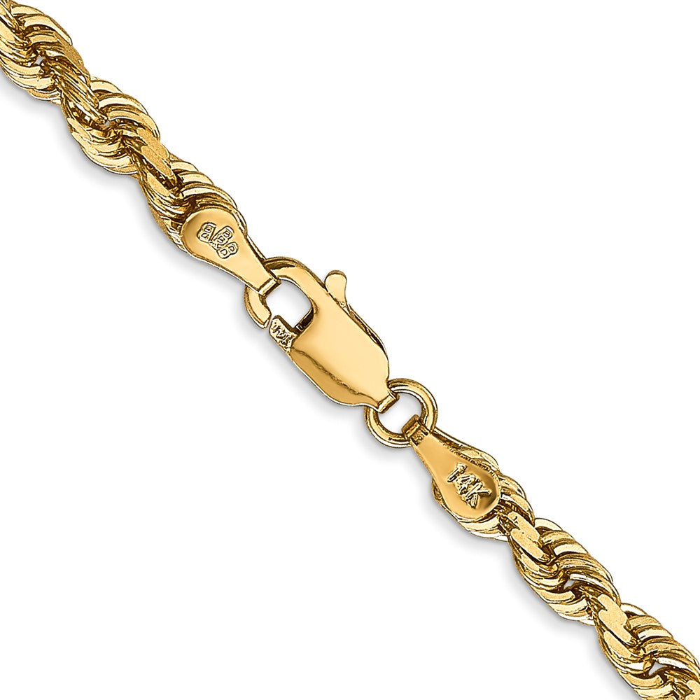 14k 4mm Diamond-Cut Lightweight Rope Chain