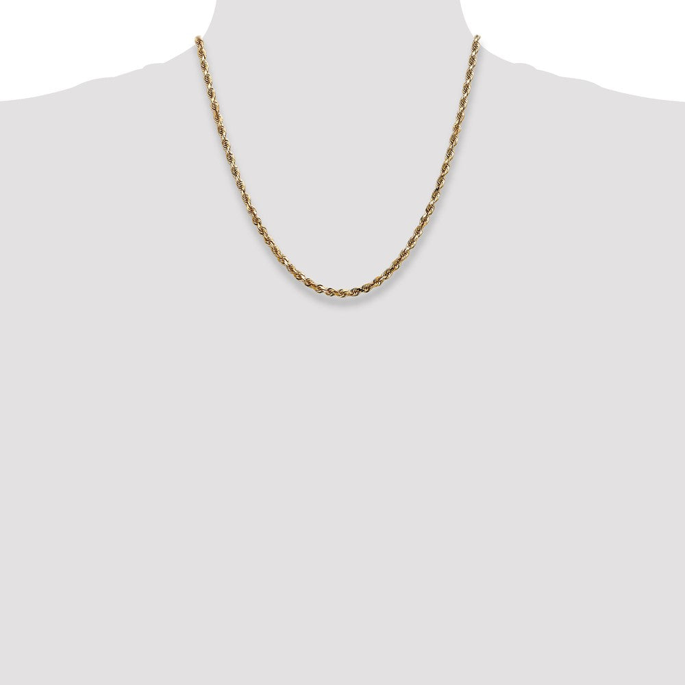 14k 4mm Diamond-Cut Lightweight Rope Chain