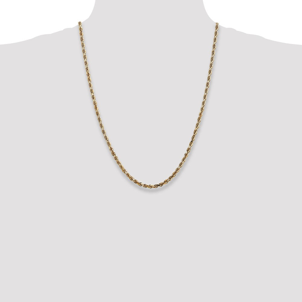 14k 4mm Diamond-Cut Lightweight Rope Chain