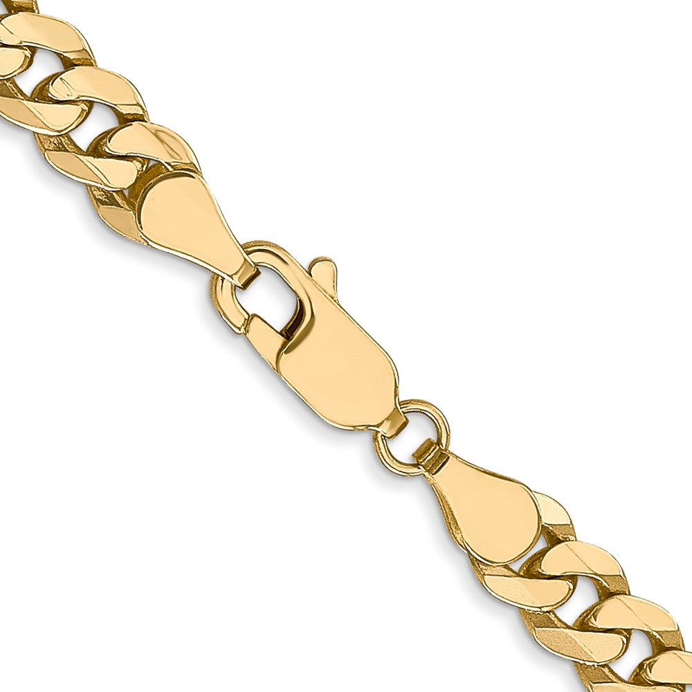14k White Gold 5.75mm Flat Beveled Curb Chain