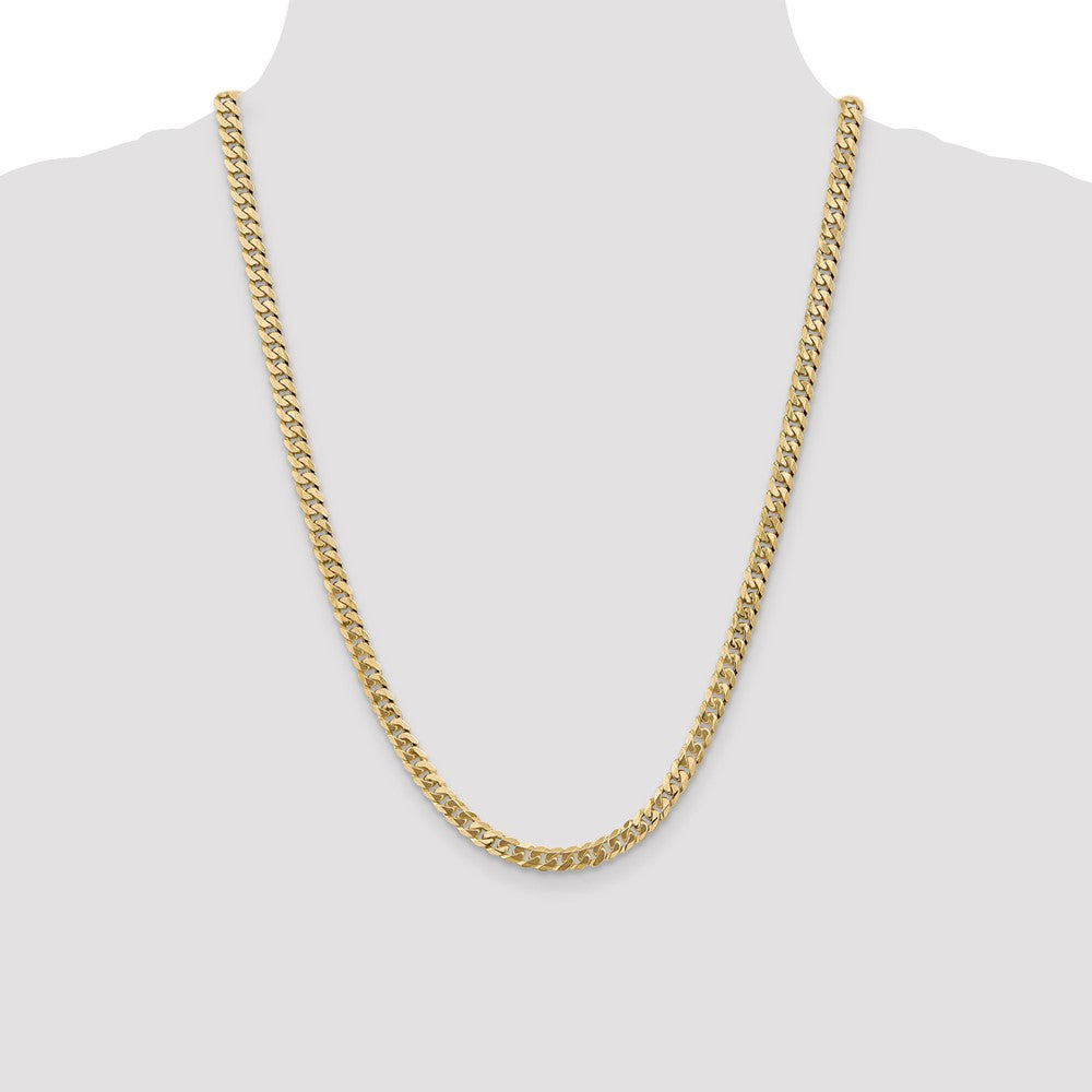 14k White Gold 5.75mm Flat Beveled Curb Chain