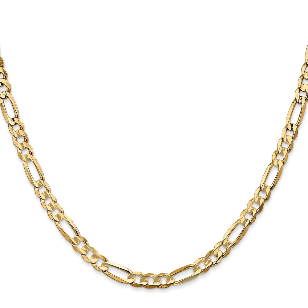 14k 4.5mm Concave Open Figaro Chain