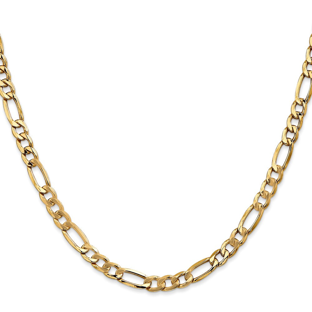 14k 5.75mm Semi-Solid Figaro Chain