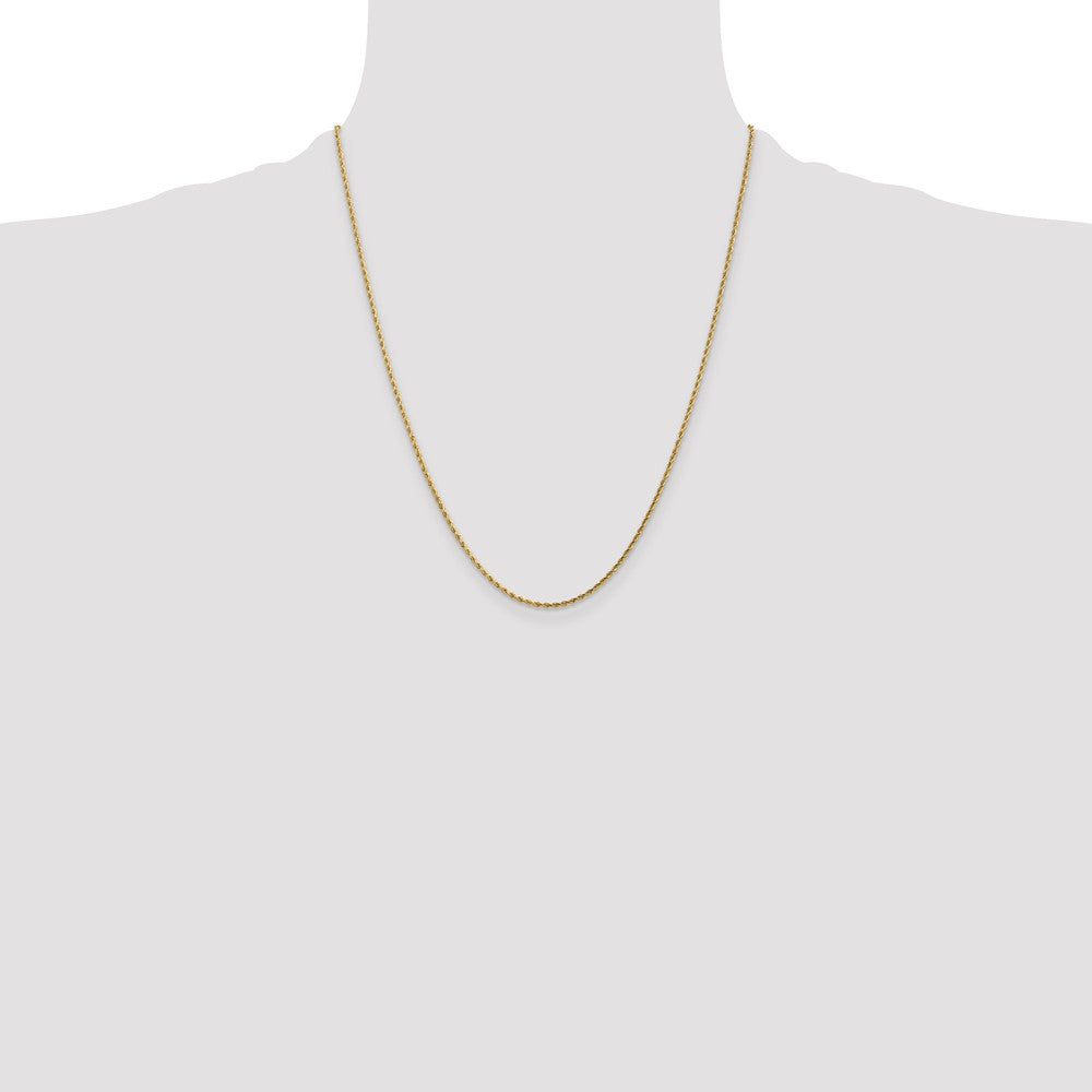 10K 2mm Diamond-Cut Rope Chain