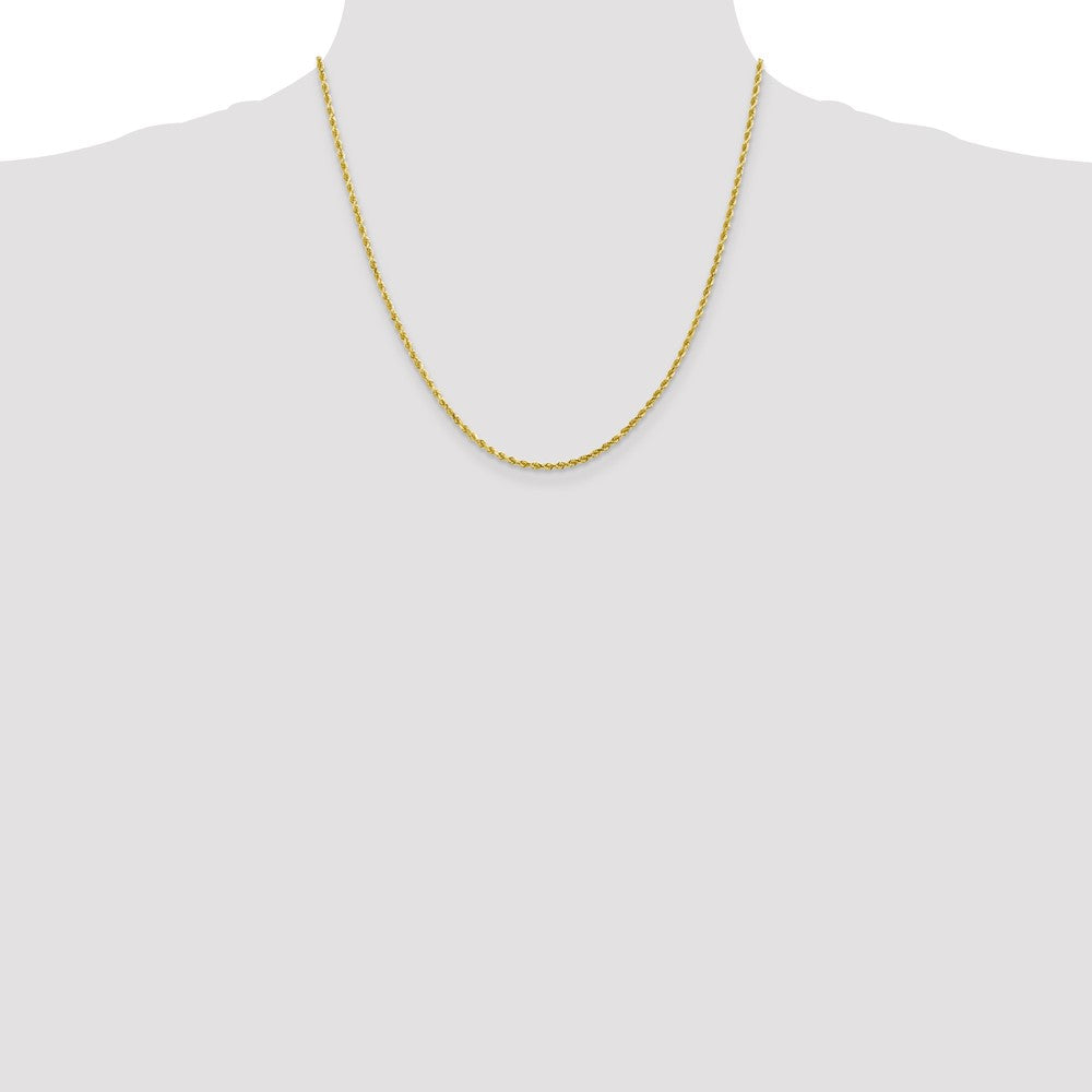 10K 2.25mm Diamond-Cut Rope Chain