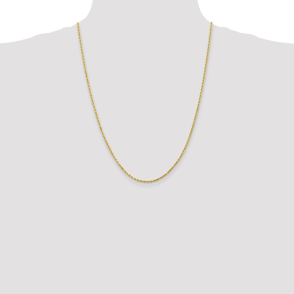 10K 2.25mm Diamond-Cut Rope Chain