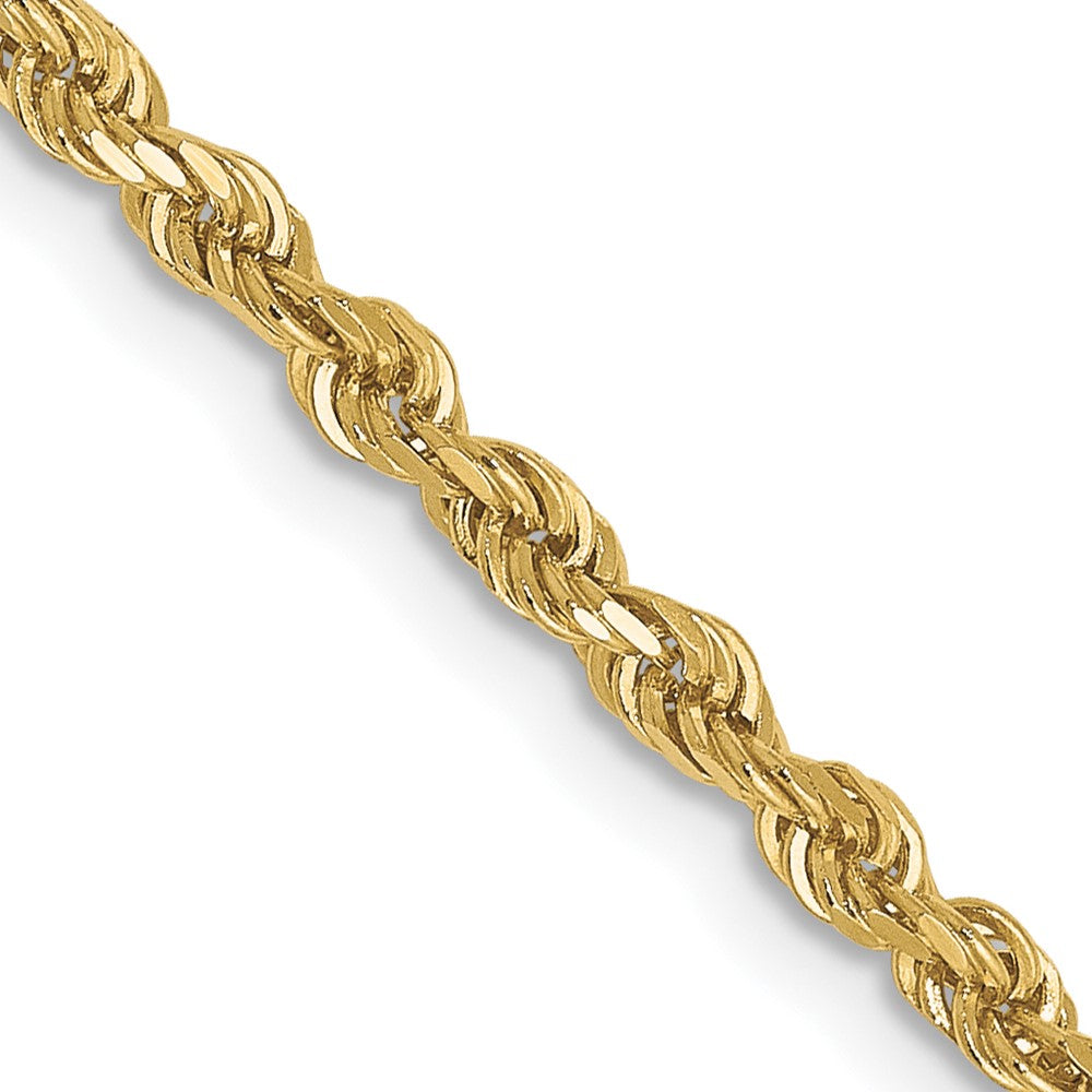 Solid;Diamond-cut;Polished;10K Yellow gold;Lobster;18in chain