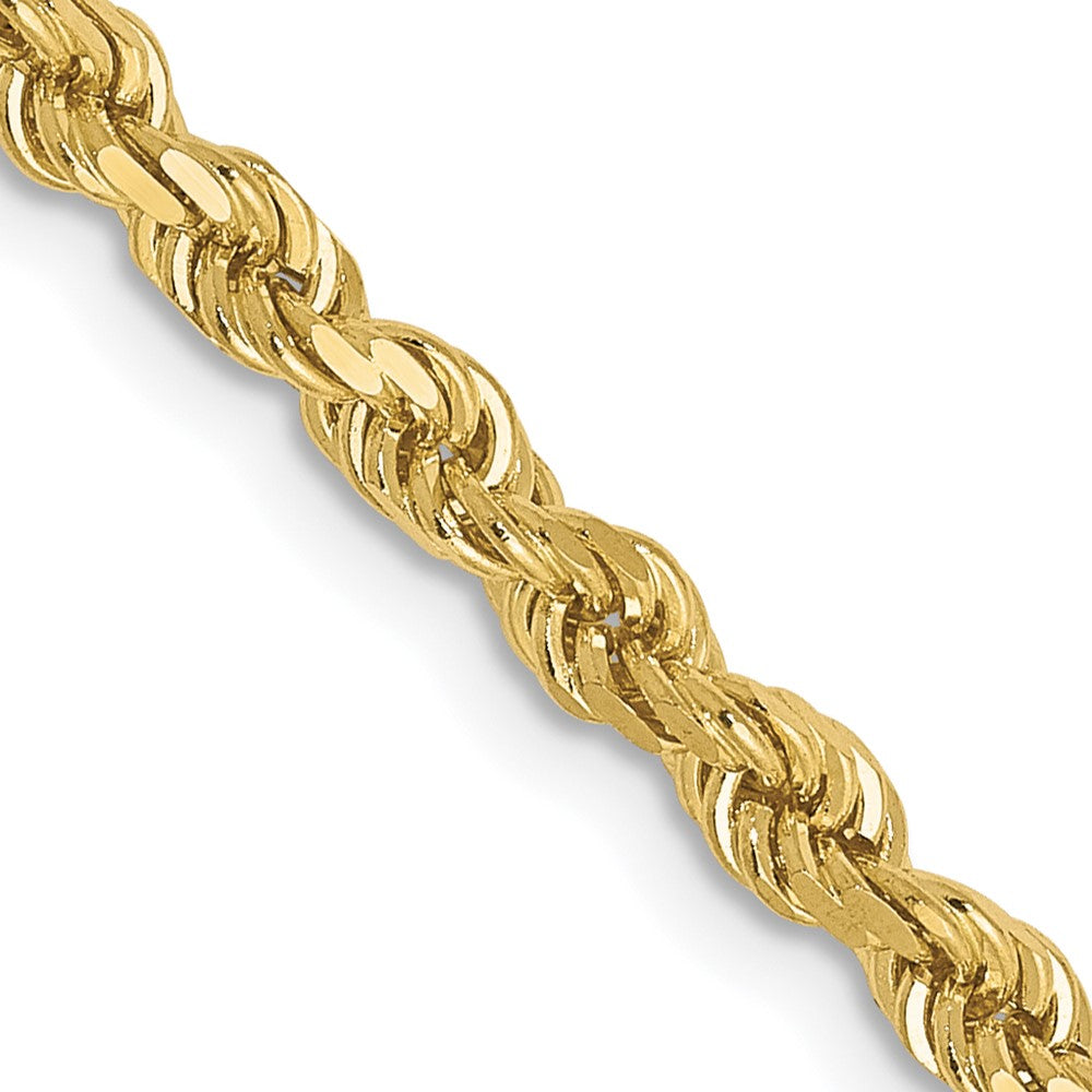 Solid;Diamond-cut;Polished;10K Yellow gold;Lobster;18in chain