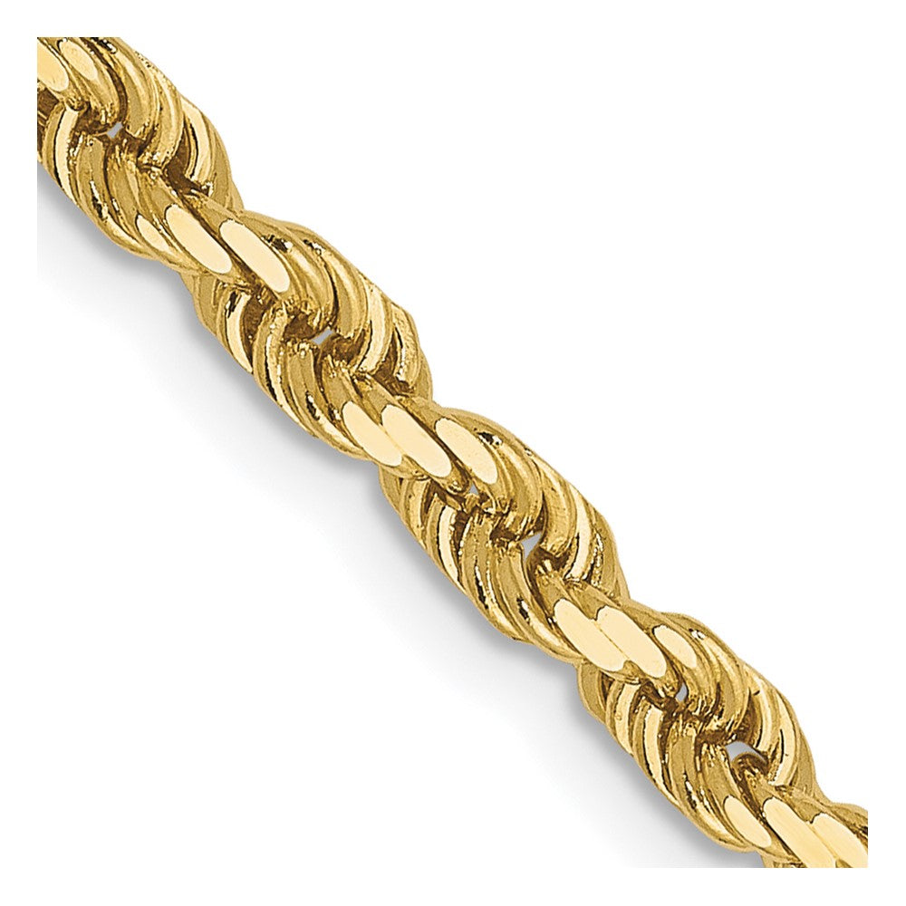 Solid;Diamond-cut;Polished;10K Yellow gold;Lobster;20in Chain