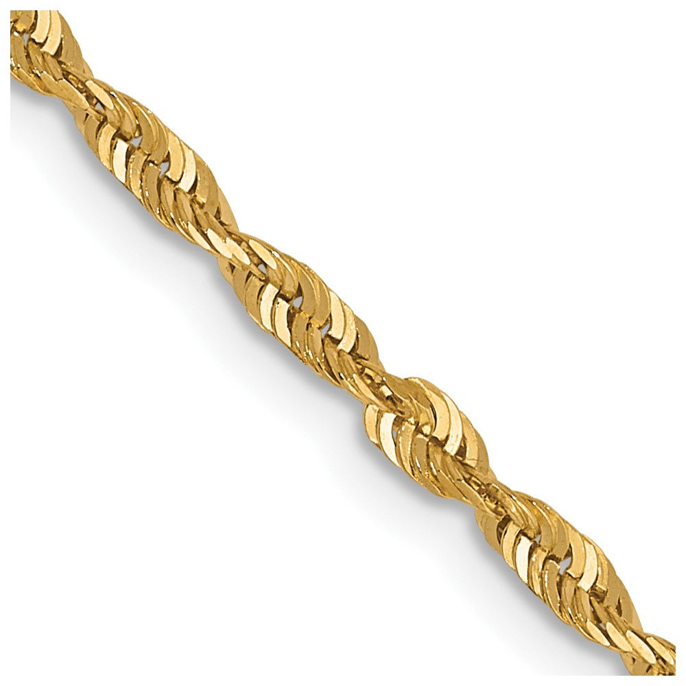 Solid;Diamond-cut;Polished;10K Yellow gold;Lobster;16in Chain