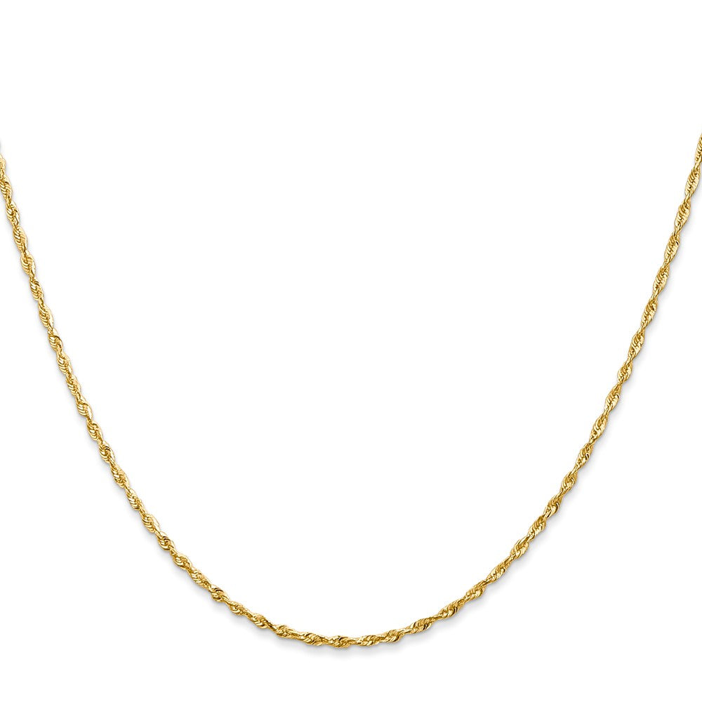 10k 2.5mm Diamond-Cut Lightweight Rope Chain