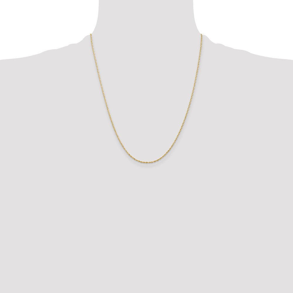 10K 2.5mm Diamond-Cut Lightweight Rope Chain
