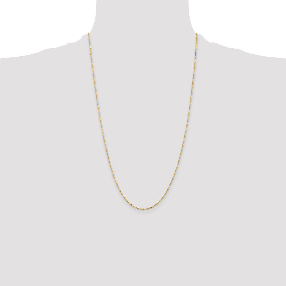 10k 2.5mm Diamond-Cut Lightweight Rope Chain