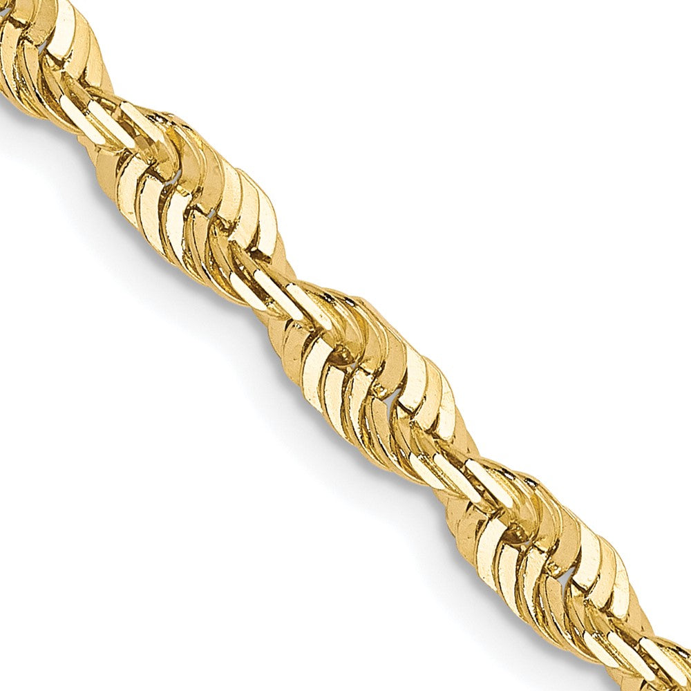 Solid;Polished;10K Yellow gold;Lobster;20in Chain;Diamond Cut