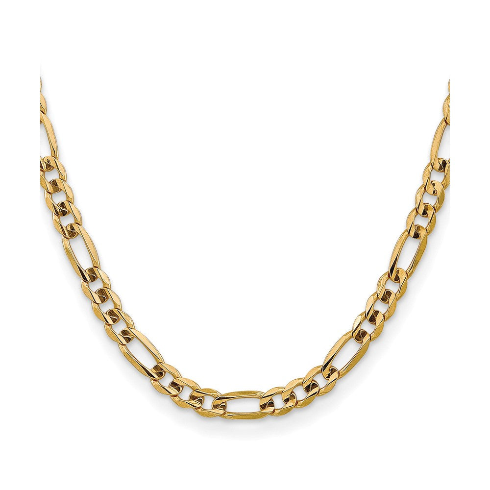 10k 7.5mm Concave Figaro Bracelet