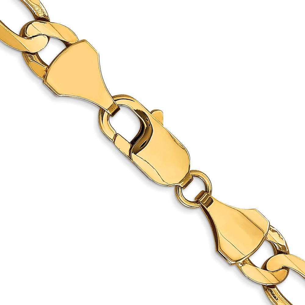10k 7.5mm Concave Figaro Bracelet