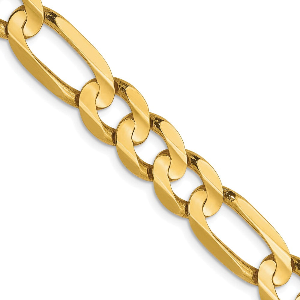 10k 7.5mm Concave Figaro Bracelet