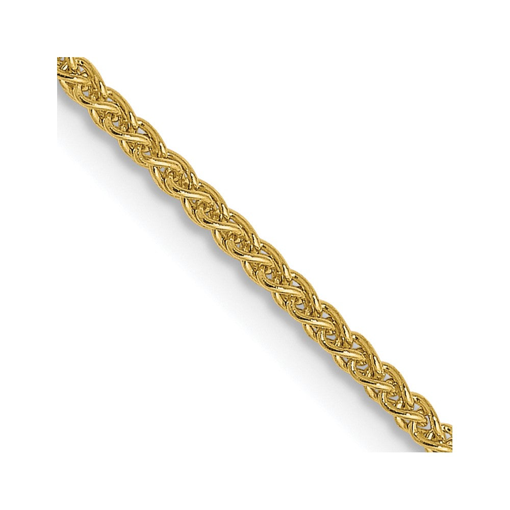 Solid;Polished;10K Yellow gold;Lobster;18in chain