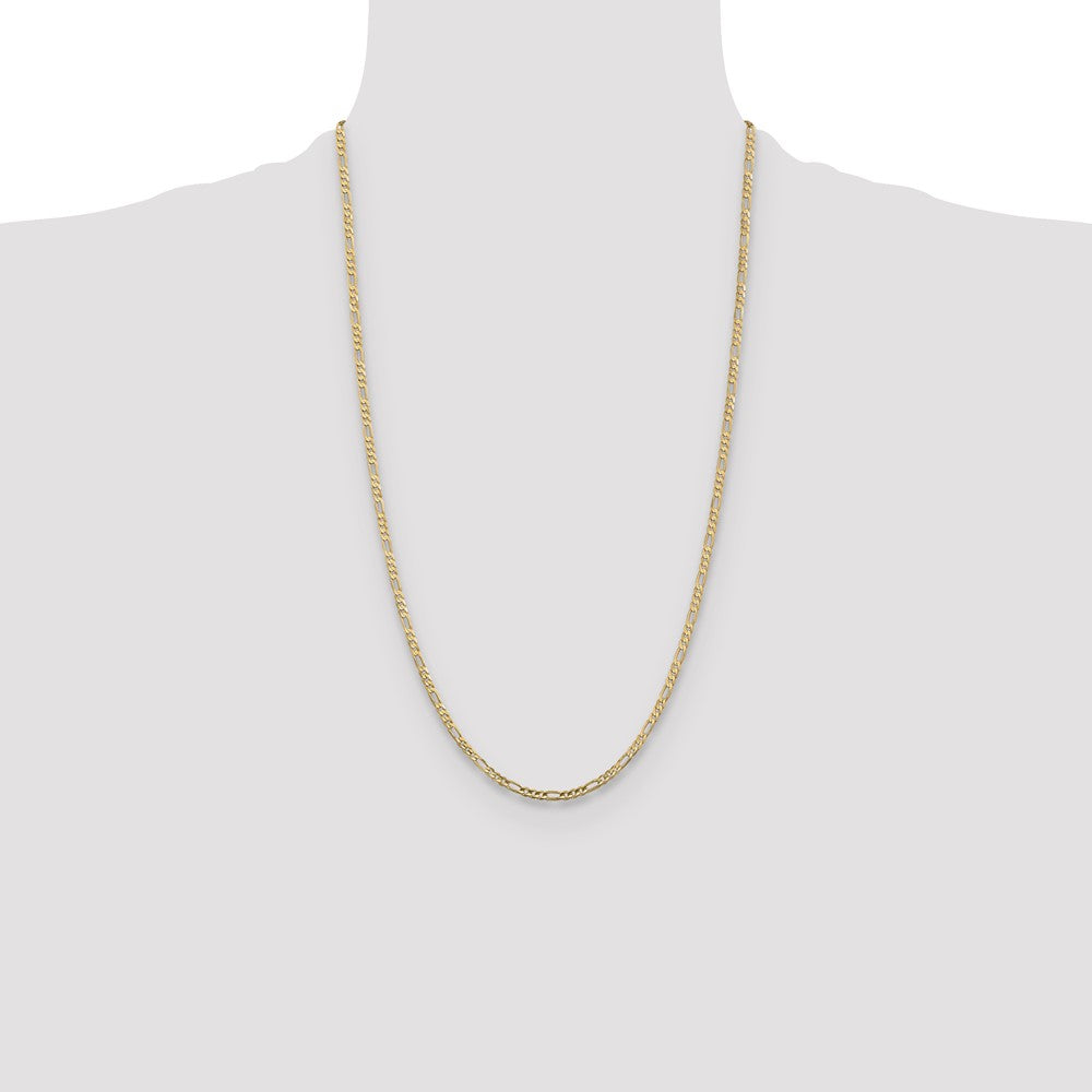 10k 3mm Concave Figaro Chain