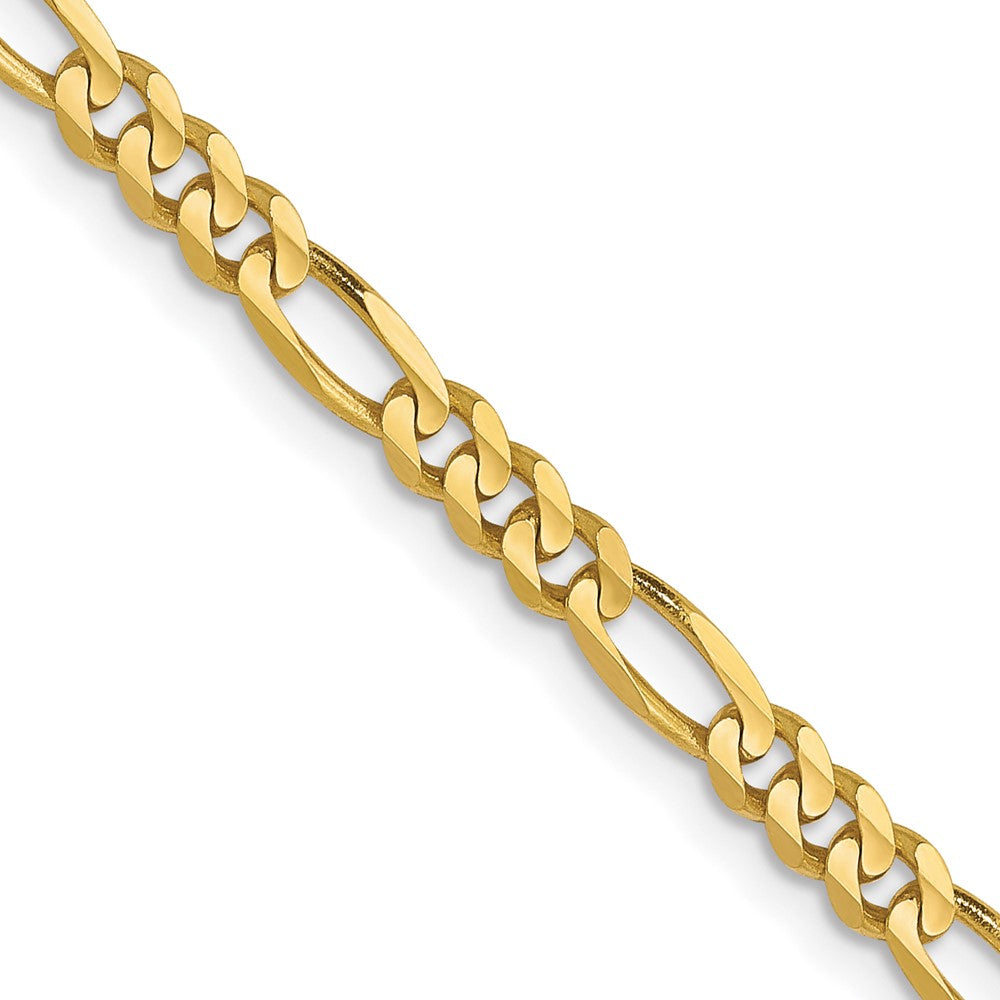 Solid;Diamond-cut;Polished;10K Yellow gold;Lobster;18in chain