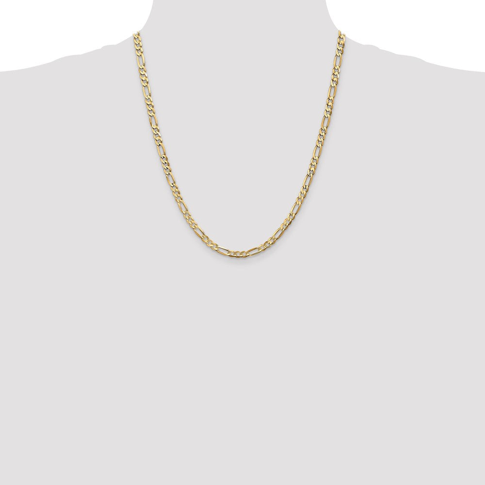 10K 4.5mm Concave Figaro Chain