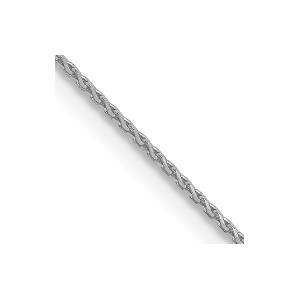 Solid;Diamond-cut;Polished;Lobster;10K White gold;18in chain