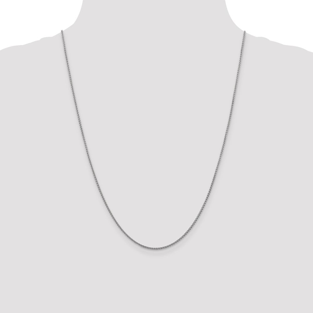 10K White Gold 1.5mm  D/C Spiga Chain