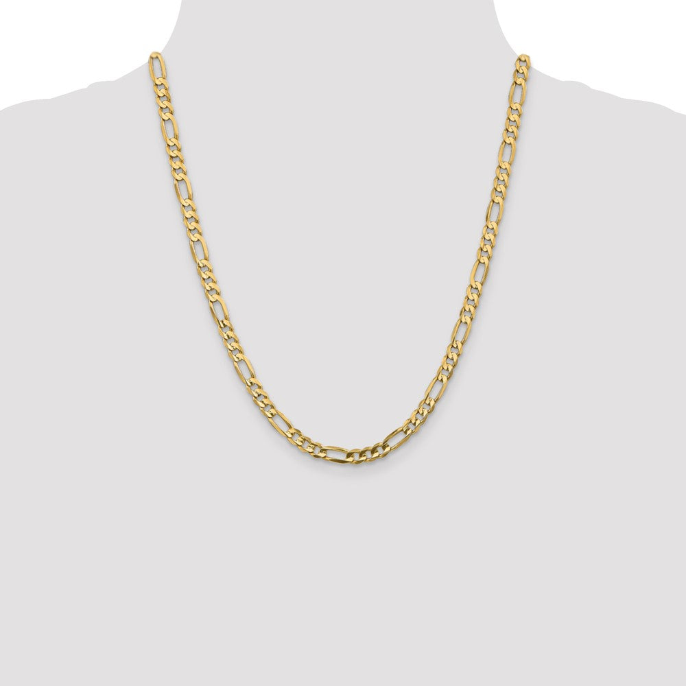 10K 5.25mm Concave Figaro Chain