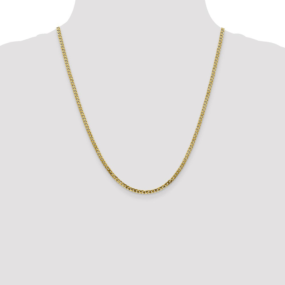 10K 2.4mm Flat Beveled Curb Chain