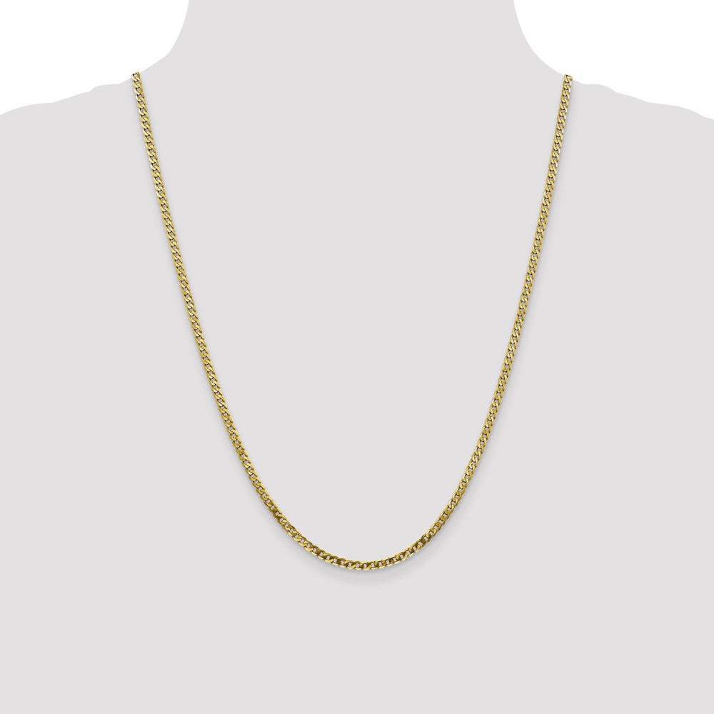 10K 2.4mm Flat Beveled Curb Chain