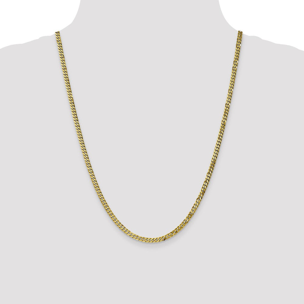 10K 3.9mm Flat Beveled Curb Chain