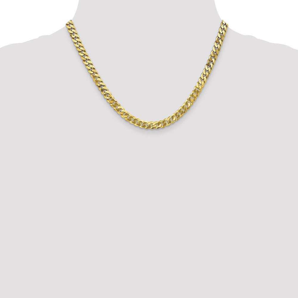 10K 6.1mm Flat Beveled Curb Chain