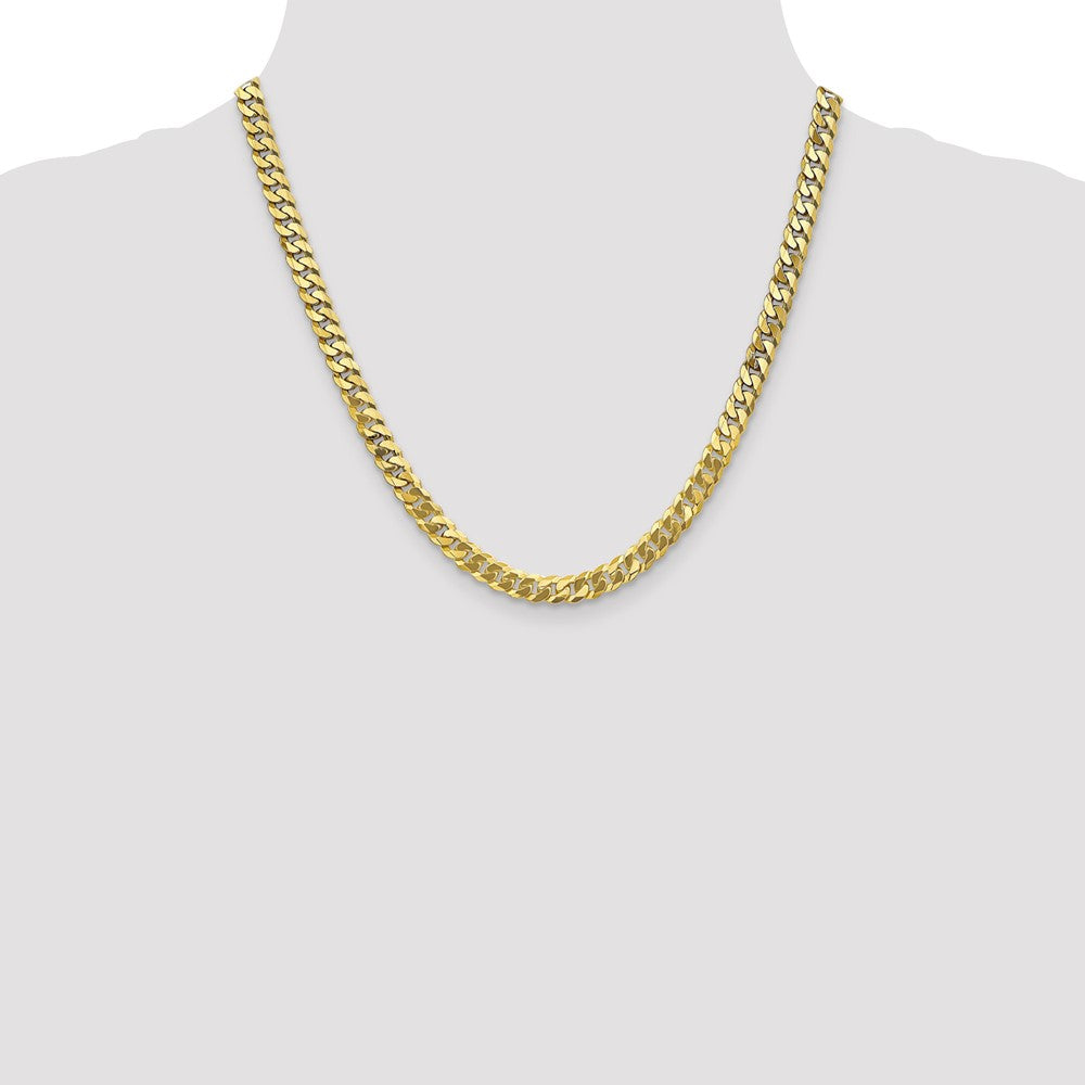10K 6.1mm Flat Beveled Curb Chain