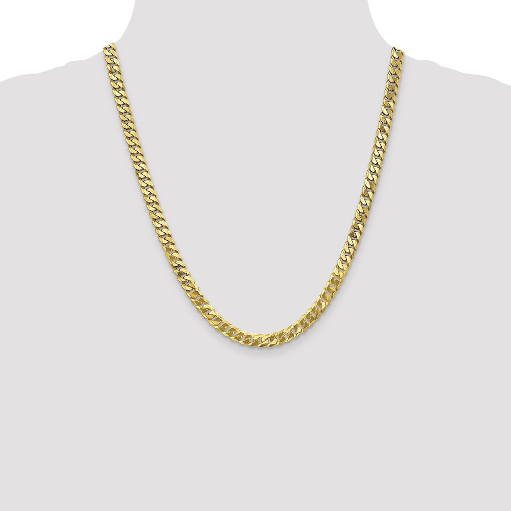 10K 6.1mm Flat Beveled Curb Chain