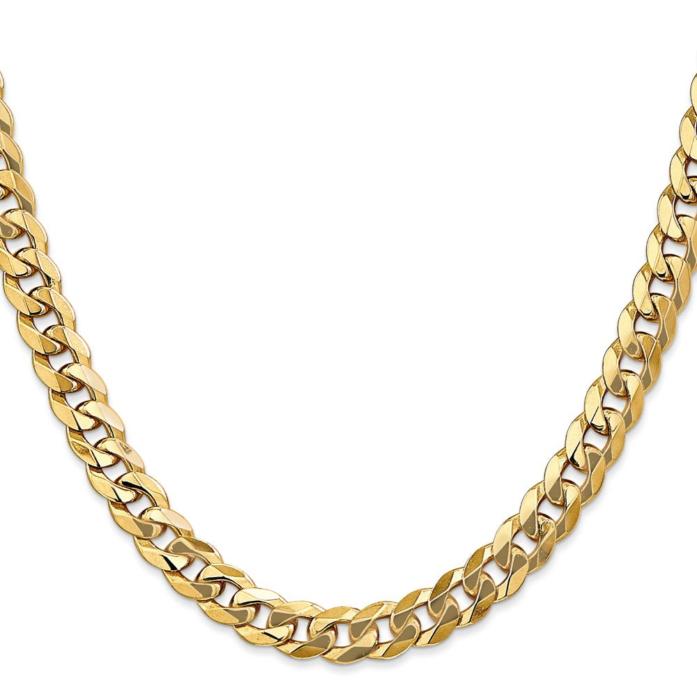 10K 8mm Flat Beveled Curb Chain
