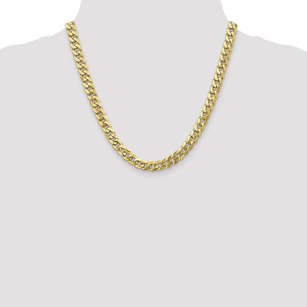 10K 8mm Flat Beveled Curb Chain
