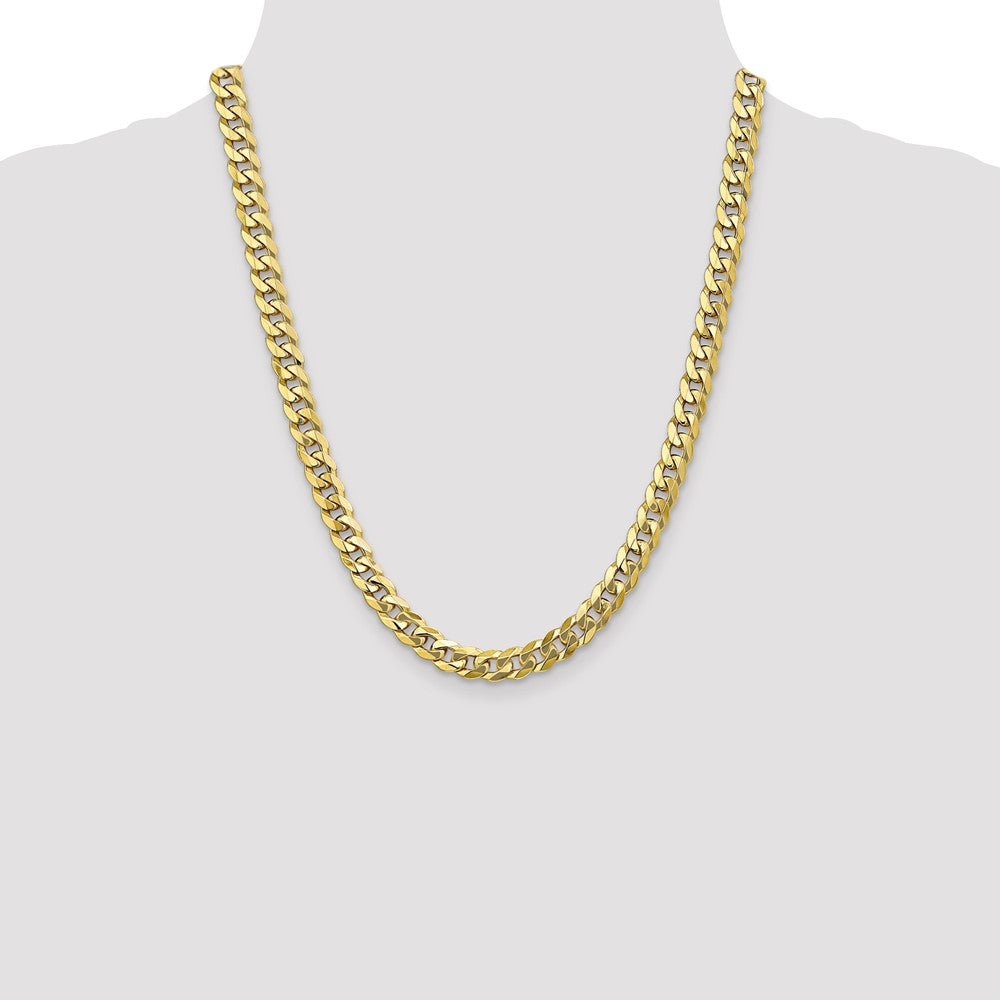 10K 8mm Flat Beveled Curb Chain