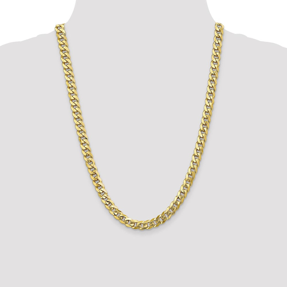 10K 8mm Flat Beveled Curb Chain
