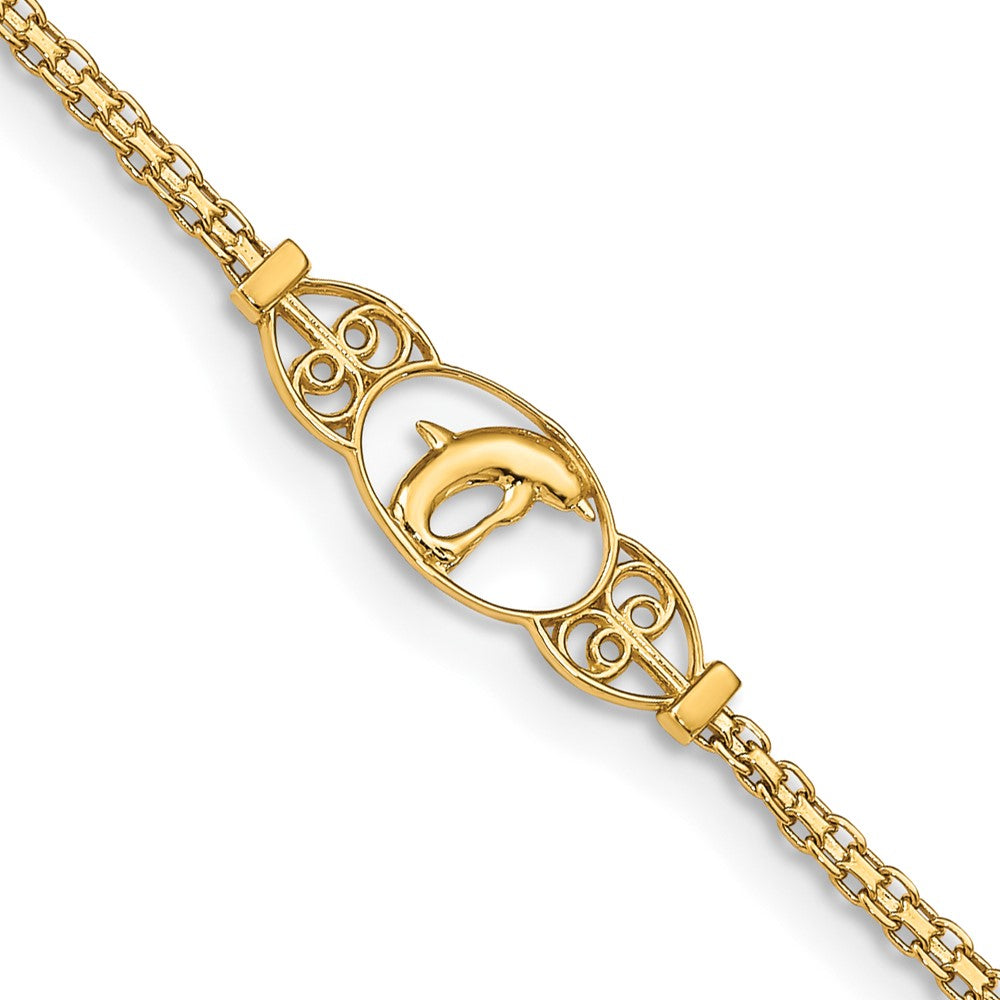 Polished;14k Yellow gold;Lobster;Textured back
