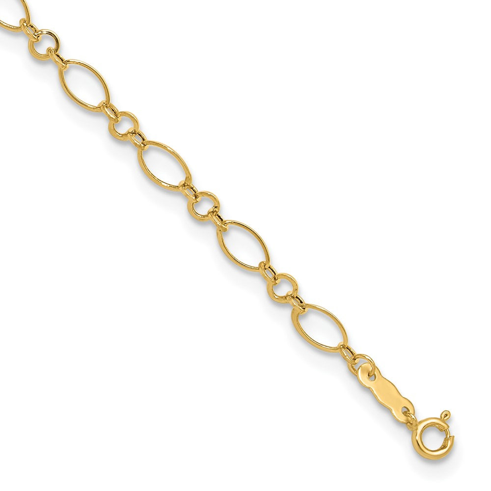 Polished;14k Yellow gold;Spring Ring