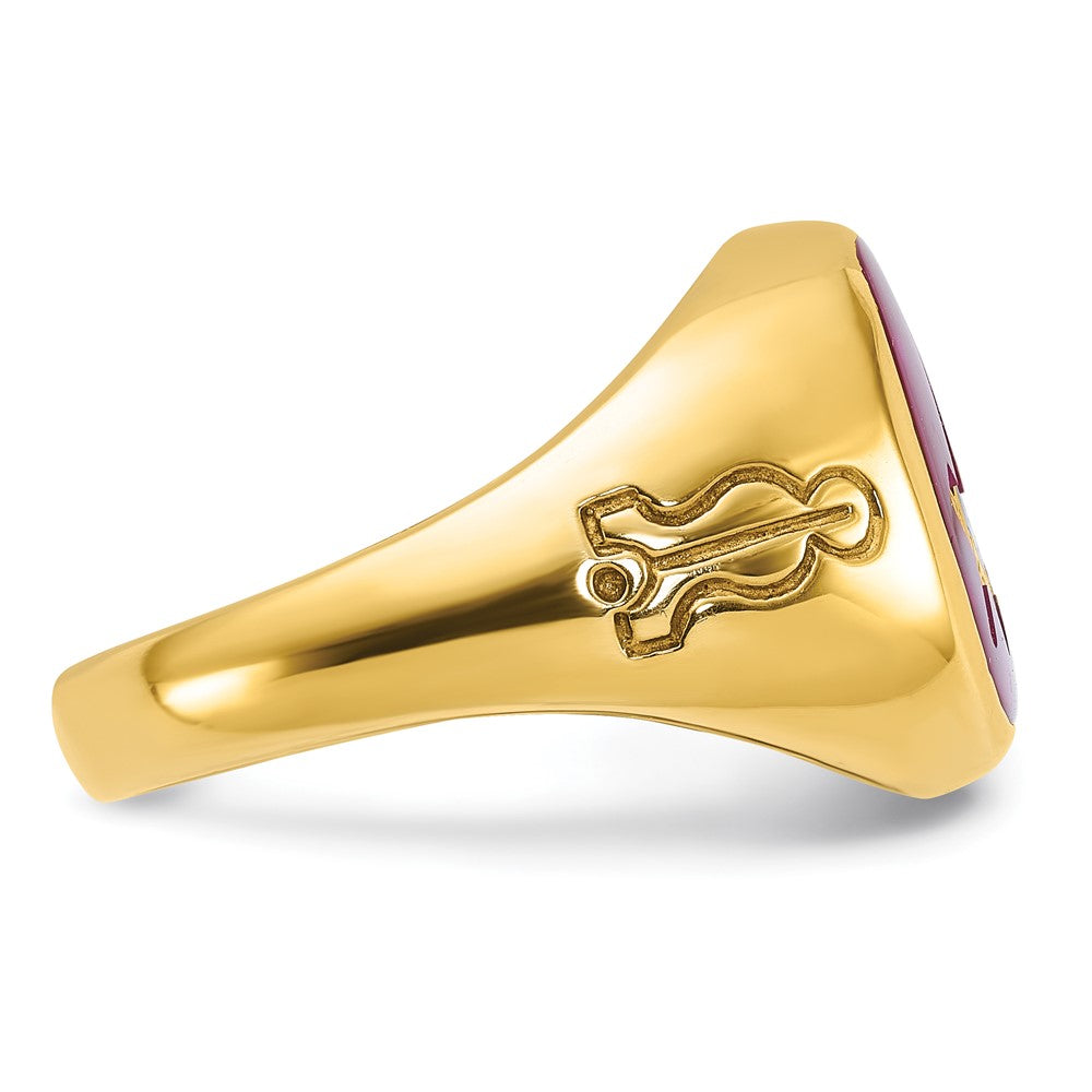 IBGoodman 14k Men's Polished and Grooved Blue Lodge Master Masonic Ring Mounting