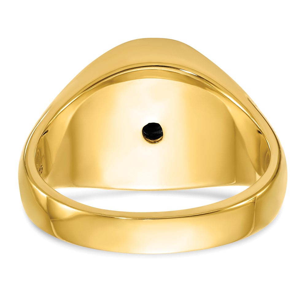 IBGoodman 14k Men's Polished and Grooved Blue Lodge Master Masonic Ring Mounting