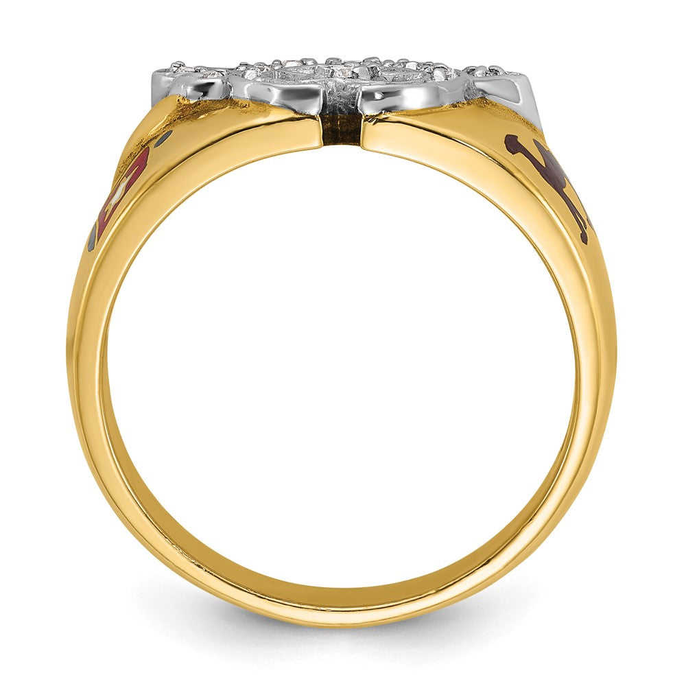 IBGoodman 14k Two-tone Men's Polished Masonic Shriner's Ring Mounting